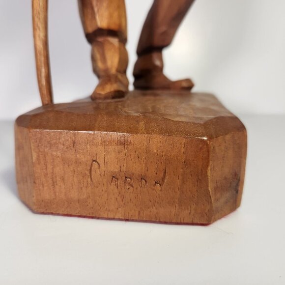 Folk Art Quebec Wood Carving P.E Caron Monumental Basswood Vintage 1960s-70s - Picture 7 of 13